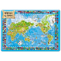세계지도와 만국기 (4절퍼즐)